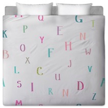 Kids Alphabet Seamless Pattern Bedding 93768378