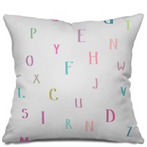 Kids Alphabet Seamless Pattern Pillows 93768378