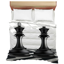 King And Queen Black Chess Pieces Bedding 67142174