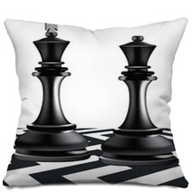 King And Queen Black Chess Pieces Pillows 67142174