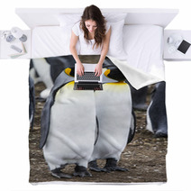 King Penguin - Couple Dreaming The Future Blankets 63432426