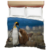 King Penguin With Young One Bedding 67661951