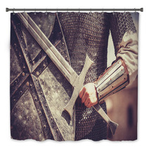 Knight Photo In Medieval Vintage Style Bath Decor 60546843