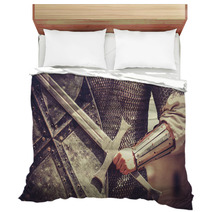 Knight Photo In Medieval Vintage Style Bedding 60546843