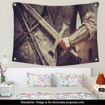 Knight Photo In Medieval Vintage Style Wall Art 60546843
