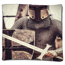 Knight. Photo In Vintage Style Blankets 60546838