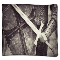 Knight. Photo In Vintage Style Blankets 60546846