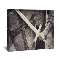 Knight. Photo In Vintage Style Wall Art 60546846
