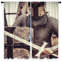 Knight. Photo In Vintage Style Window Curtains 60546838