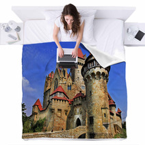 Kreuzenstein Castle - Castle From Fairy Tale, Austria Blankets 51914172