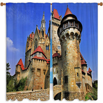 Kreuzenstein Castle - Castle From Fairy Tale, Austria Window Curtains 51914172