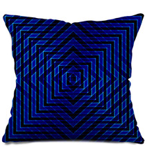 kvardaty and blue diamonds on a black background Pillows 51658950