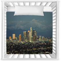 LA Skyline And Backdrop Of The San Gabriel Mountains Nursery Decor 9990668