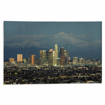 LA Skyline And Backdrop Of The San Gabriel Mountains Rugs 9990668