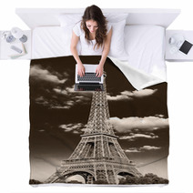 La Torre Eiffel Retrò Blankets 55627886