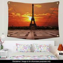 La Tour Eiffel Dal Trocadero All'alba Wall Art 55184059