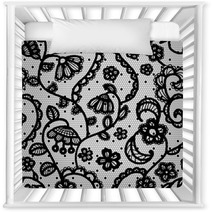 Lace Seamless Pattern With Flowers Nursery Decor 117307153
