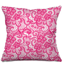 Lace Seamless Pattern With Flowers Pillows 70636261
