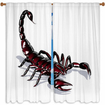 Lacquer Scorpion Window Curtains 85115888