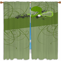 Lacrosse Background Window Curtains 48372207