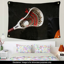 Lacrosse Head With Ball 3 Wall Art 43690571