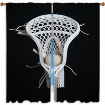 Lacrosse Head With Ball Window Curtains 27030525