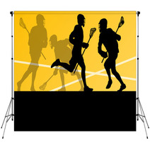 Lacrosse Players Active Sports Silhouettes Background Illustrati Backdrops 59353394