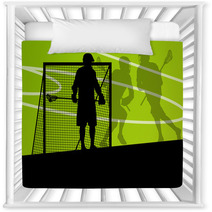 Lacrosse Players Active Sports Silhouettes Background Illustrati Nursery Decor 59353430