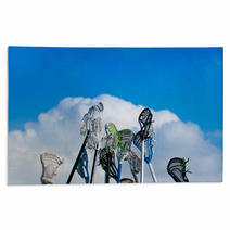 Lacrosse Sticks In The Sky Rugs 35581142