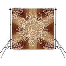 Lacy Abstract Ornament On Wooden Background Backdrops 57531512