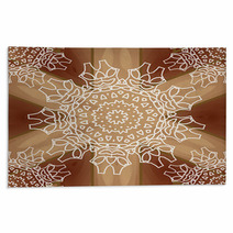 Lacy Abstract Ornament On Wooden Background Rugs 57531512