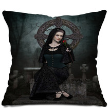 Lady In Black Pillows 51701463