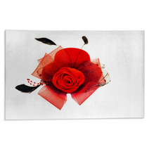 Lady's Hat Isolated On A White Background Rugs 63826047