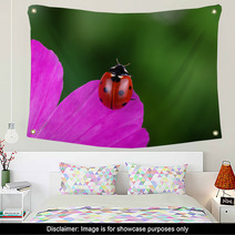 Ladybug And Flower Wall Art 64365049