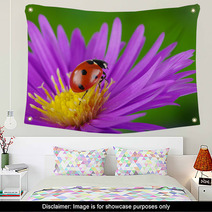Ladybug And Flower Wall Art 64365089