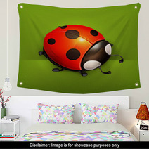 Ladybug Vector Icon Wall Art 55571991