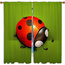 Ladybug Vector Icon Window Curtains 55571991