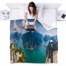 Lake Lugano, Italy Blankets 60255954