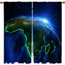 Land Area In Africa, The Night Window Curtains 72779049