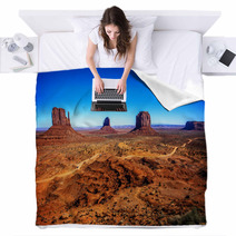 Landscape At Monument Valley Navajo Tribal Park Blankets 59293984