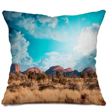 Landscape Of Australian Countryside Pillows 61442017