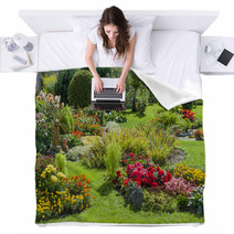 Landscaped Flower Garden Blankets 56352889