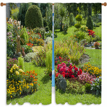 Landscaped Flower Garden Window Curtains 56352889