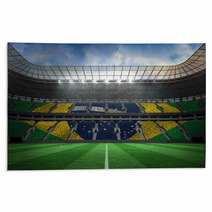Large Football Stadium With Brasilian Fans Rugs 66007088