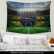 Large Football Stadium With Brasilian Fans Wall Art 66007088
