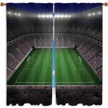 Large Football Stadium With Lights Window Curtains 66094898