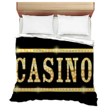 Las Vegas Neon Casino Sign Bedding 44654329
