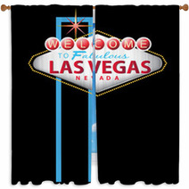 Las Vegas Sign Window Curtains 29177849