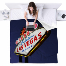 Las Vegas Welcome Sign. Blankets 5317368