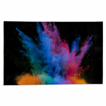 Launched Colorful Powder Over Black Rugs 70966437